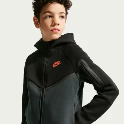 Nike Tech Fleece Sportswear Vest Kids Zwart Donkergrijs Rood