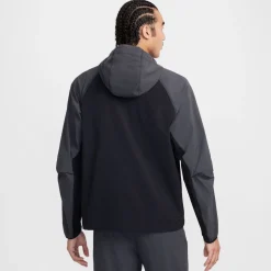 Nike Tech Sportswear Windrunner Jack Donkergrijs Zwart Felgroen