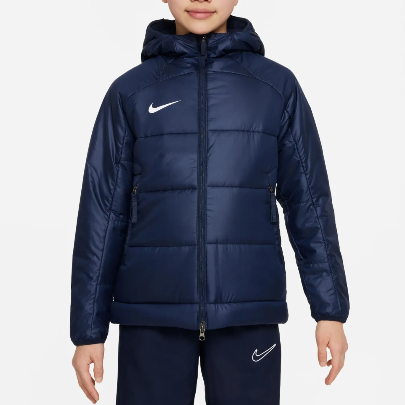 Nike Therma-FIT Academy Pro 2In1 Winterjas Kids Donkerblauw Wit