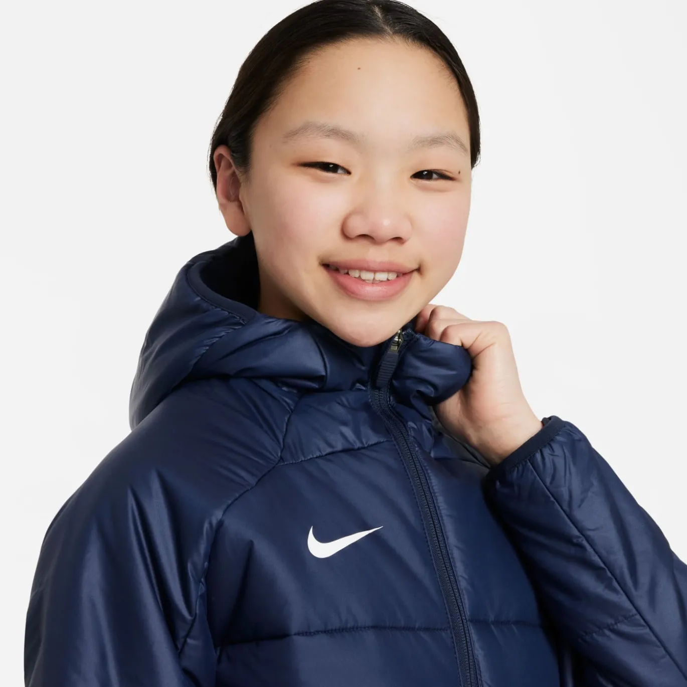 Nike Therma-FIT Academy Pro 2In1 Winterjas Kids Donkerblauw Wit