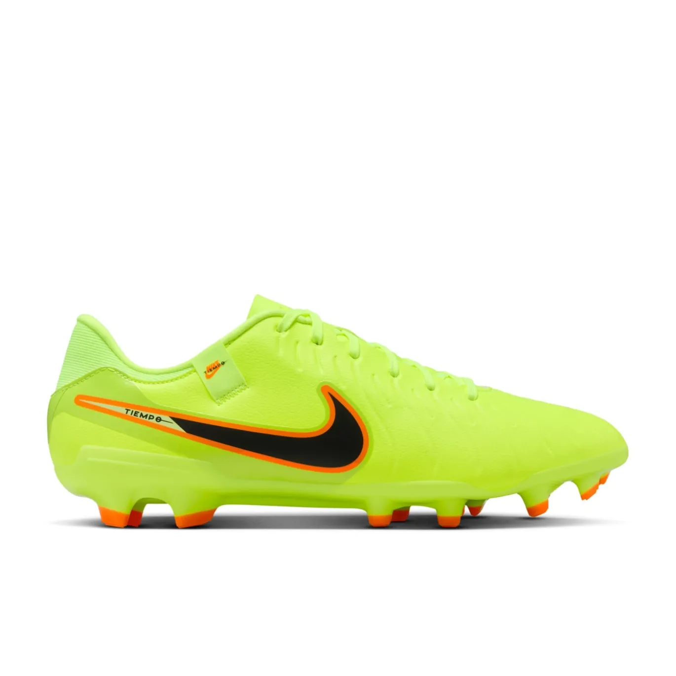 Nike Tiempo Legend 10 Academy Gras / Kunstgras Voetbalschoenen (MG) Neongeel Zwart Oranje