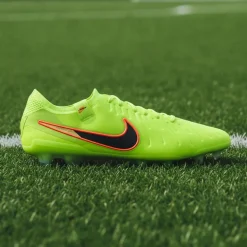 Nike Tiempo Legend 10 Elite Gras Voetbalschoenen (FG) Neongeel Zwart Oranje
