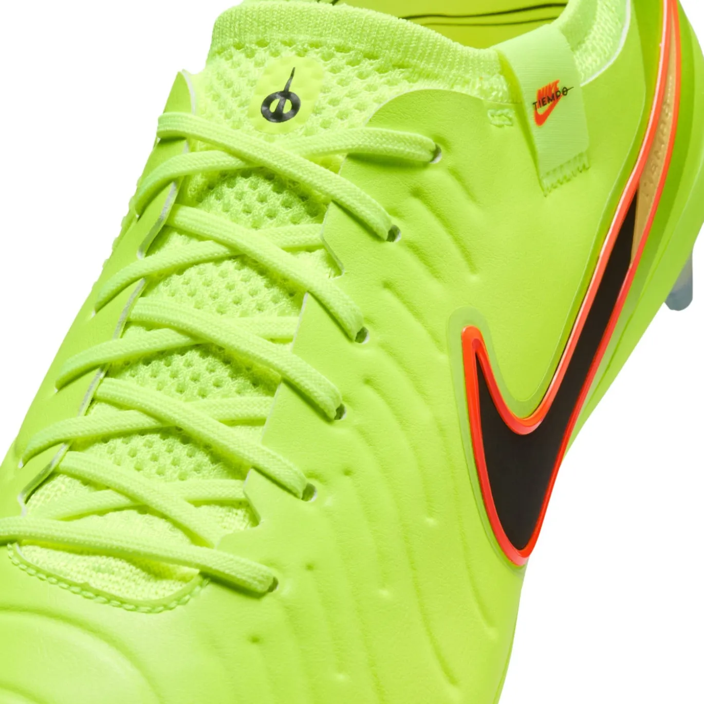 Nike Tiempo Legend 10 Elite Gras Voetbalschoenen (FG) Neongeel Zwart Oranje
