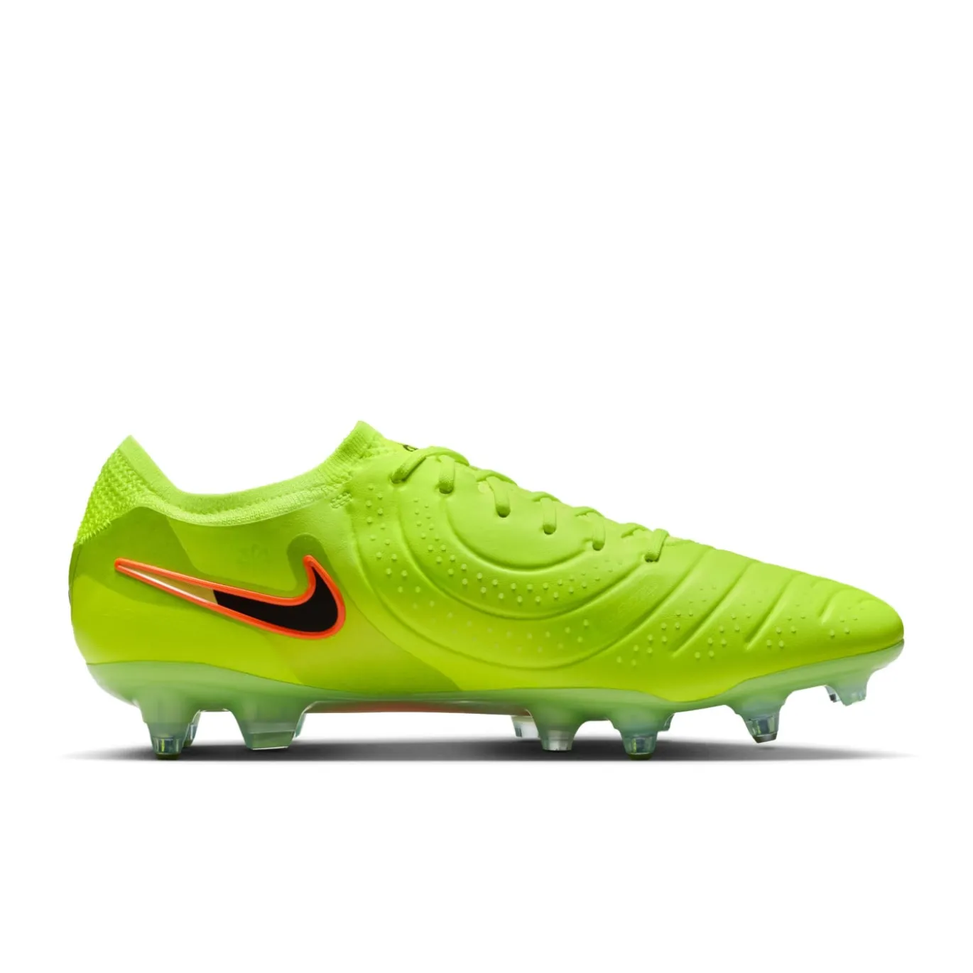 Nike Tiempo Legend 10 Elite IJzeren-Nop Voetbalschoenen (SG) Anti-Clog Neongeel Zwart Oranje