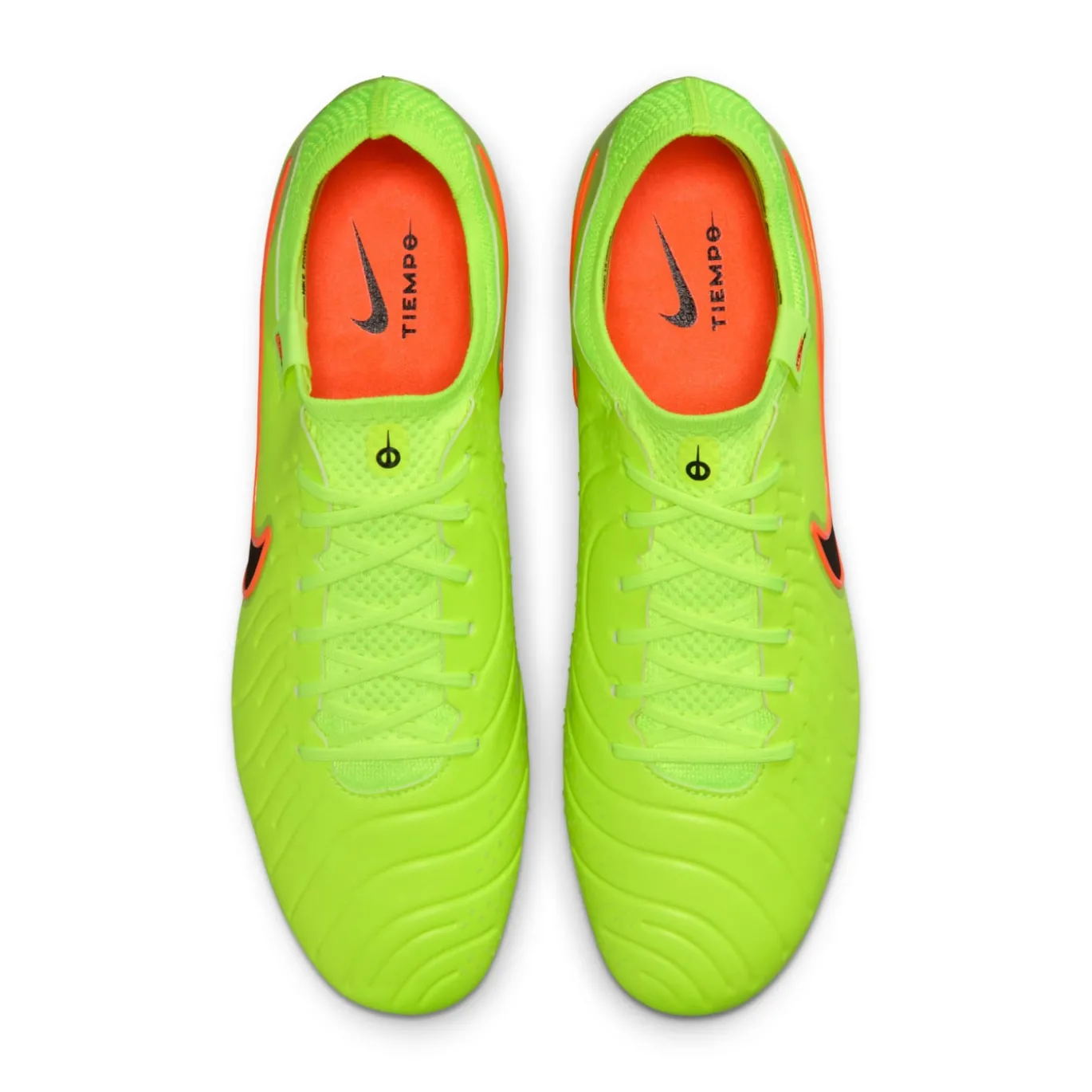 Nike Tiempo Legend 10 Elite IJzeren-Nop Voetbalschoenen (SG) Anti-Clog Neongeel Zwart Oranje