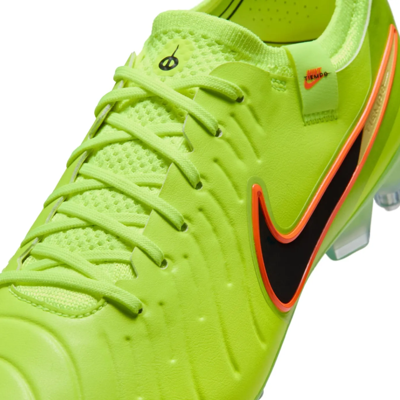 Nike Tiempo Legend 10 Elite IJzeren-Nop Voetbalschoenen (SG) Anti-Clog Neongeel Zwart Oranje