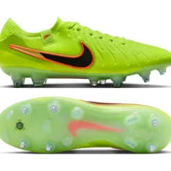 Nike Tiempo Legend 10 Elite IJzeren-Nop Voetbalschoenen (SG) Anti-Clog Neongeel Zwart Oranje