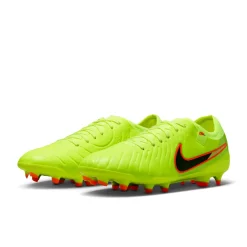 Nike Tiempo Legend 10 Pro Gras Voetbalschoenen (FG) Neongeel Zwart Oranje