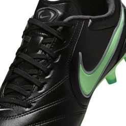 Nike Tiempo Ligera Pro Gras Voetbalschoenen (FG) Zwart Felgroen Zilvergrijs