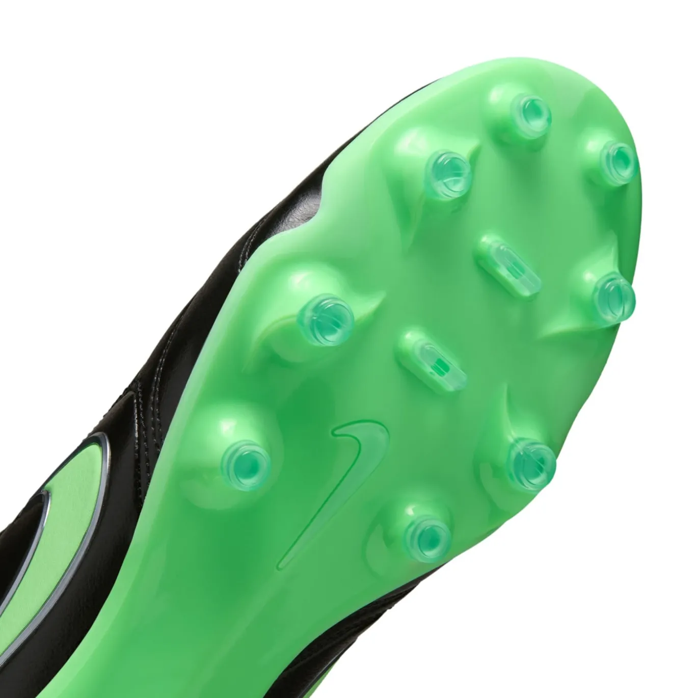 Nike Tiempo Ligera Pro Gras Voetbalschoenen (FG) Zwart Felgroen Zilvergrijs