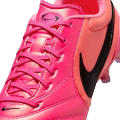 Nike Tiempo Ligera Pro Gras Voetbalschoenen (FG) Felroze Zwart