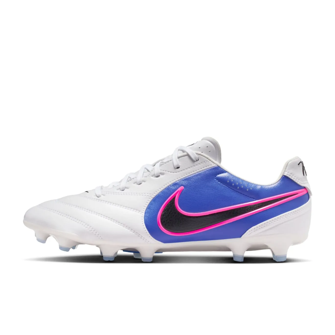 Nike Tiempo Ligera Pro Gras Voetbalschoenen (FG) Wit Blauw Felroze