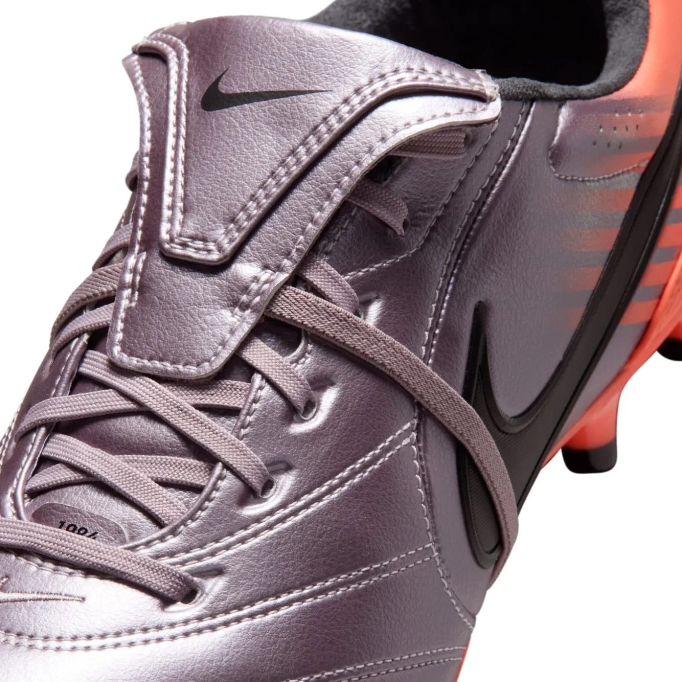 Nike Tiempo Ligera Pro Gras Voetbalschoenen (FG) Lichtpaars Oranje Zwart
