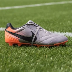 Nike Tiempo Ligera Pro Gras Voetbalschoenen (FG) Lichtpaars Oranje Zwart