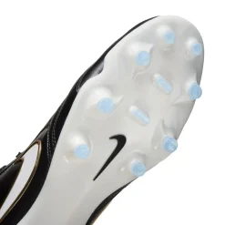 Nike Tiempo Ligera Pro Gras Voetbalschoenen (FG) Zwart Wit Goud