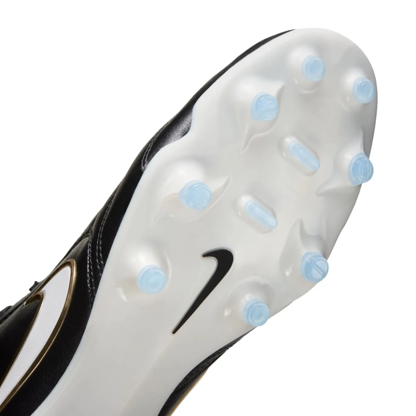 Nike Tiempo Ligera Pro Gras Voetbalschoenen (FG) Zwart Wit Goud