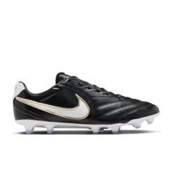 Nike Tiempo Ligera Pro Gras Voetbalschoenen (FG) Zwart Wit Goud