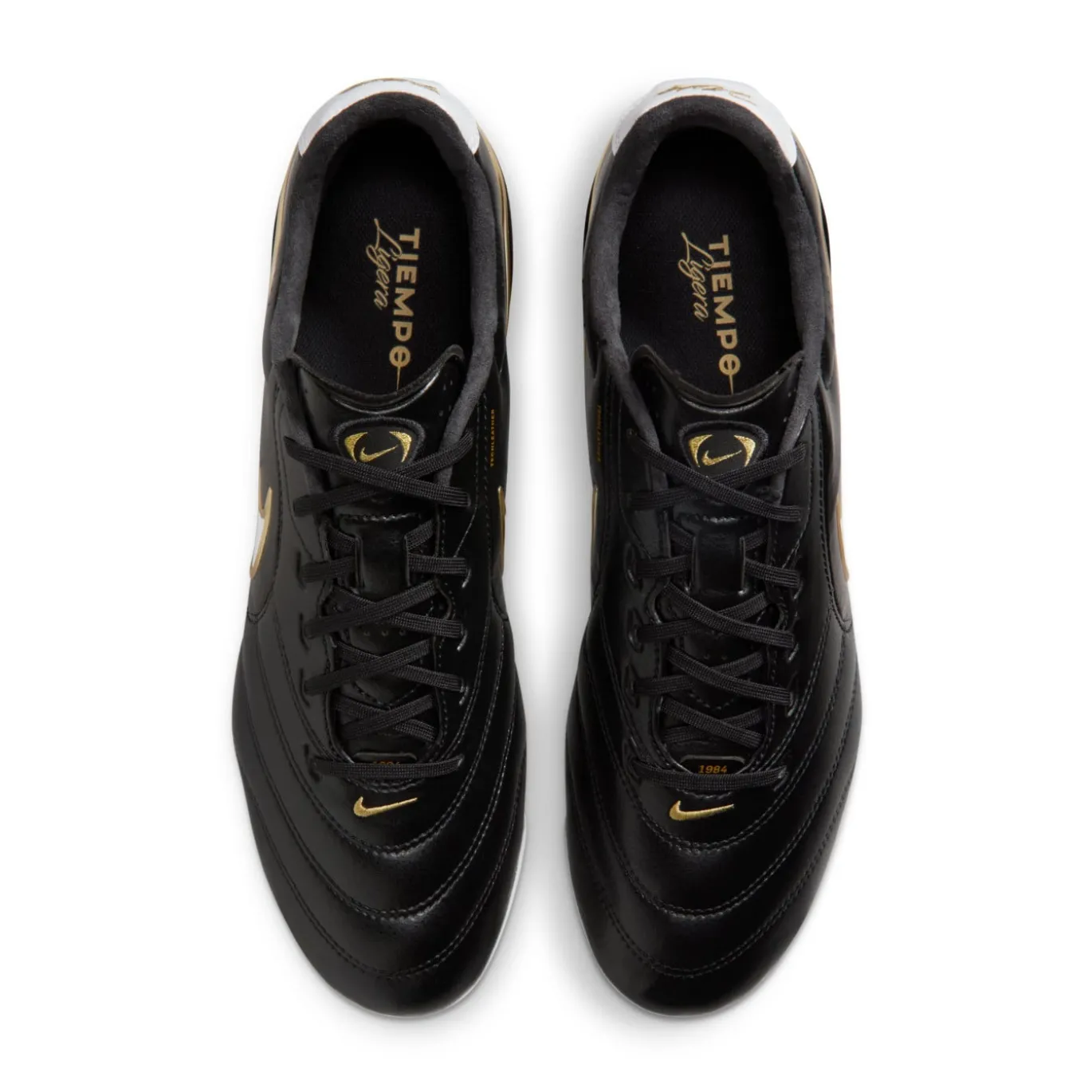 Nike Tiempo Ligera Pro Gras Voetbalschoenen (FG) Zwart Wit Goud