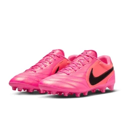Nike Tiempo Ligera Pro Kunstgras Voetbalschoenen (AG) Felroze Zwart