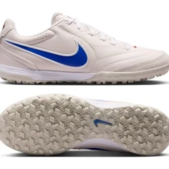 Nike Tiempo Ligera Pro Turf Voetbalschoenen (TF) Krijtwit Blauw Wit