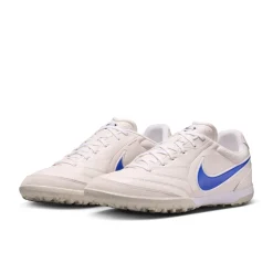 Nike Tiempo Ligera Pro Turf Voetbalschoenen (TF) Krijtwit Blauw Wit