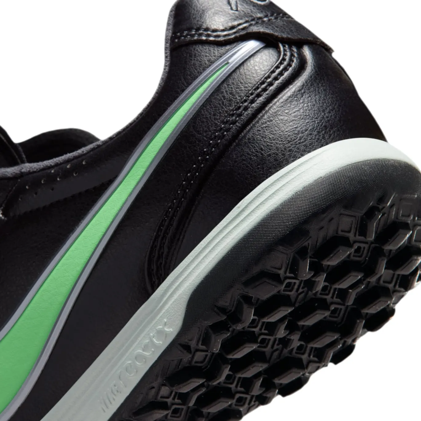 Nike Tiempo Ligera Pro Turf Voetbalschoenen (TF) Zwart Felgroen Zilvergrijs