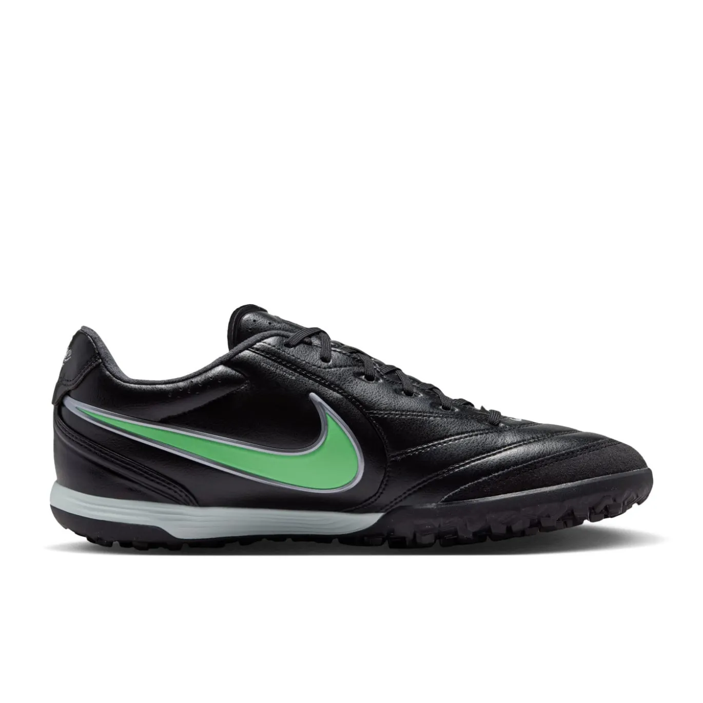 Nike Tiempo Ligera Pro Turf Voetbalschoenen (TF) Zwart Felgroen Zilvergrijs