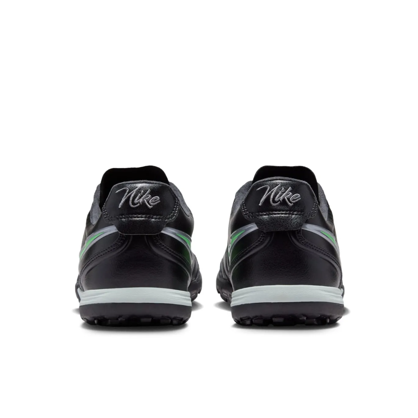 Nike Tiempo Ligera Pro Turf Voetbalschoenen (TF) Zwart Felgroen Zilvergrijs
