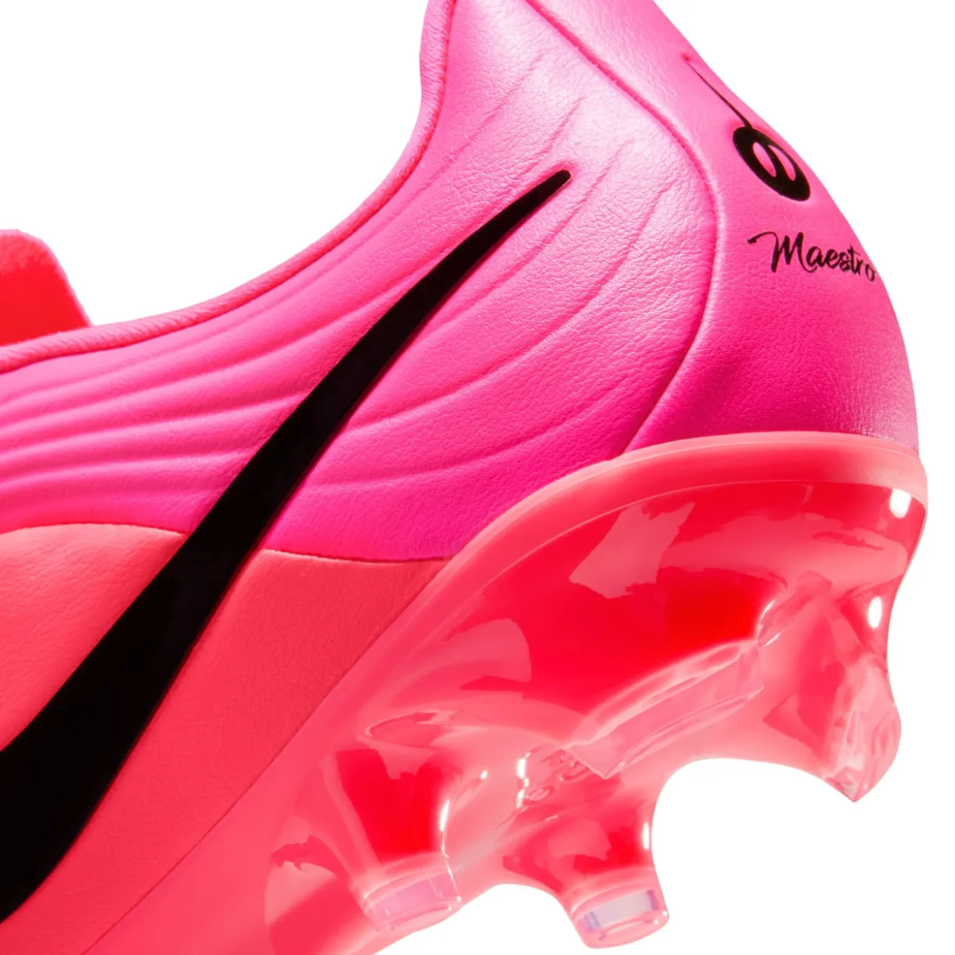 Nike Tiempo Maestro Academy Gras / Kunstgras Voetbalschoenen (MG) Felroze Zwart