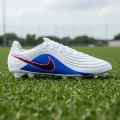 Nike Tiempo Maestro Academy Gras / Kunstgras Voetbalschoenen (MG) Wit Blauw Felroze