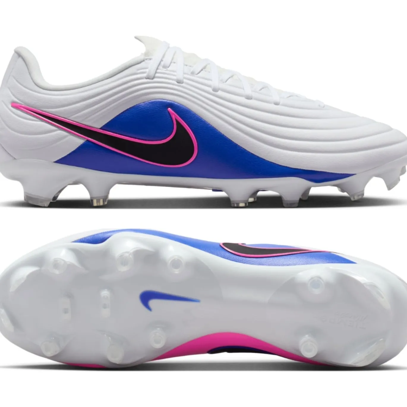 Nike Tiempo Maestro Academy Gras / Kunstgras Voetbalschoenen (MG) Wit Blauw Felroze