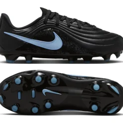 Nike Tiempo Maestro Academy Gras / Kunstgras Voetbalschoenen (MG) Kids Zwart Lichtblauw