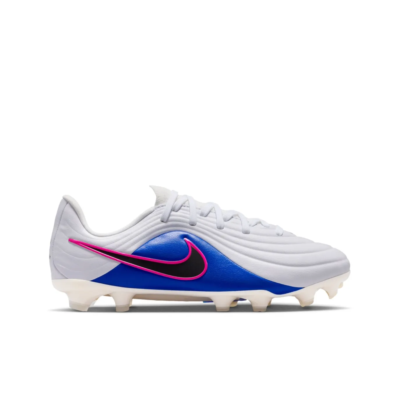 Nike Tiempo Maestro Academy Gras / Kunstgras Voetbalschoenen (MG) Kids Wit Blauw Felroze