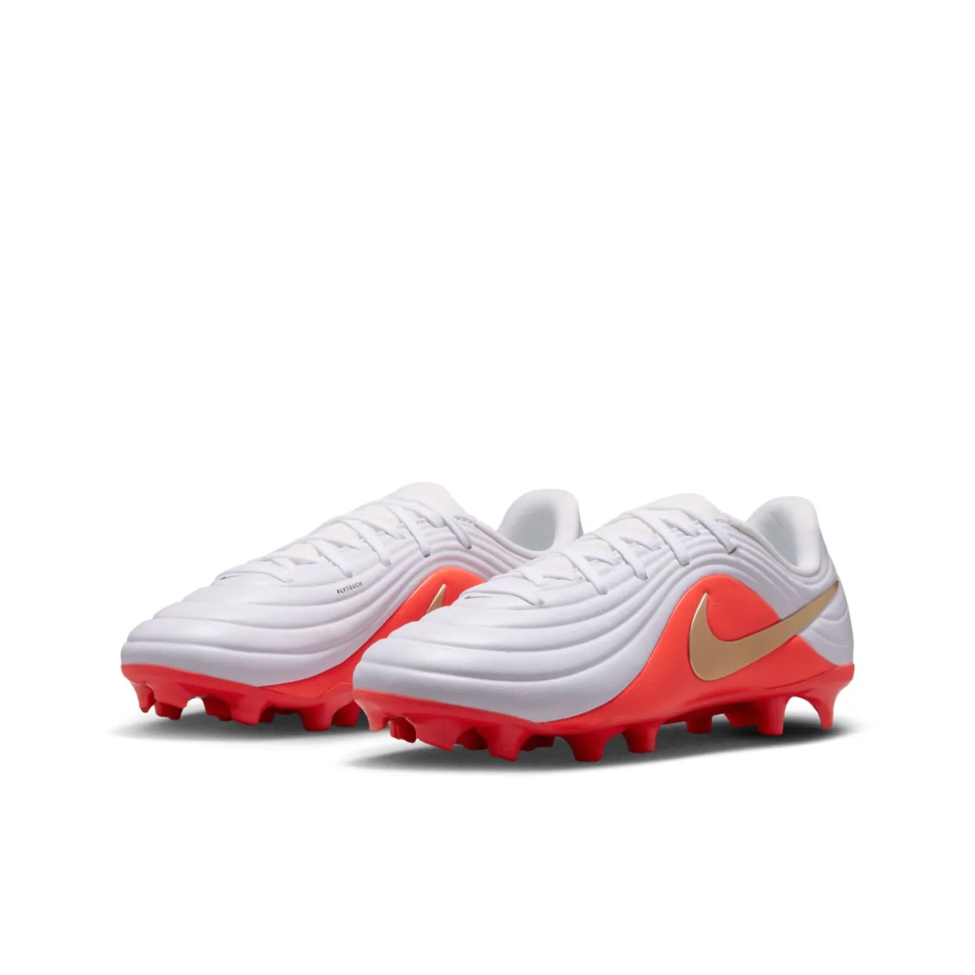 Nike Tiempo Maestro Academy Gras / Kunstgras Voetbalschoenen (MG) Kids Wit Felrood Goud