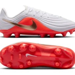 Nike Tiempo Maestro Academy Gras / Kunstgras Voetbalschoenen (MG) Kids Wit Felrood Goud