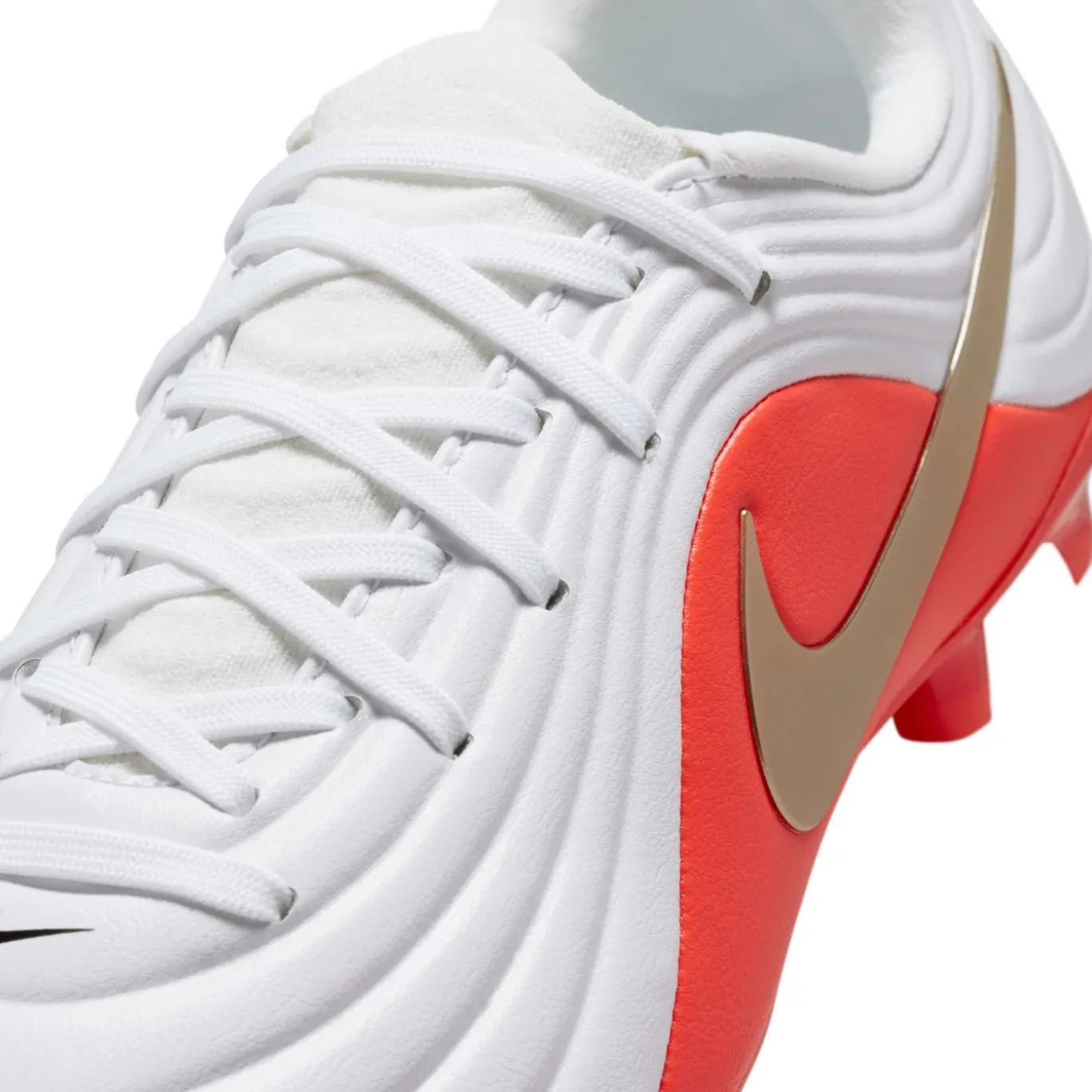 Nike Tiempo Maestro Academy Gras / Kunstgras Voetbalschoenen (MG) Kids Wit Felrood Goud