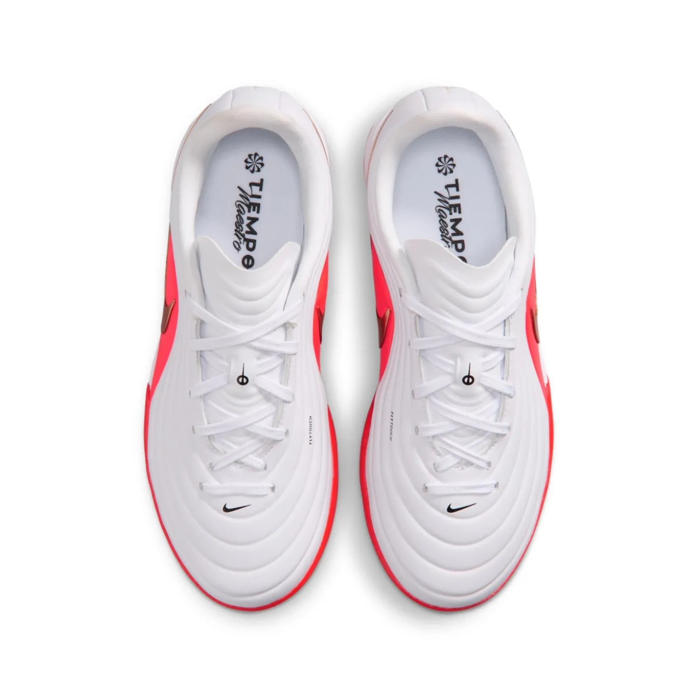 Nike Tiempo Maestro Academy Gras / Kunstgras Voetbalschoenen (MG) Peuters/Kleuters Wit Felrood Goud