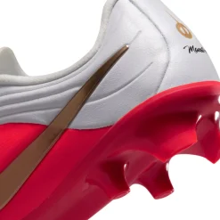Nike Tiempo Maestro Academy Gras / Kunstgras Voetbalschoenen (MG) Peuters/Kleuters Wit Felrood Goud