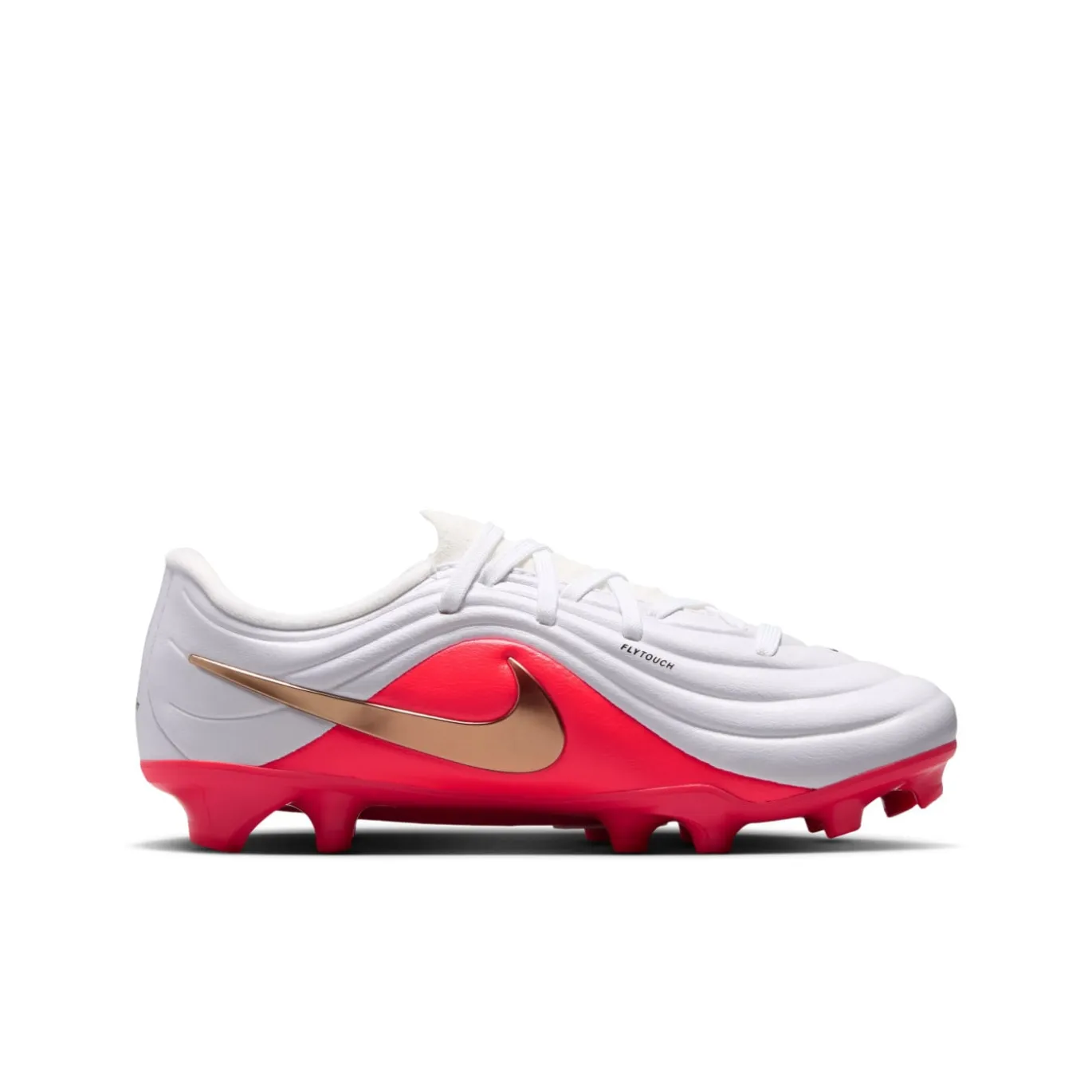 Nike Tiempo Maestro Academy Gras / Kunstgras Voetbalschoenen (MG) Peuters/Kleuters Wit Felrood Goud