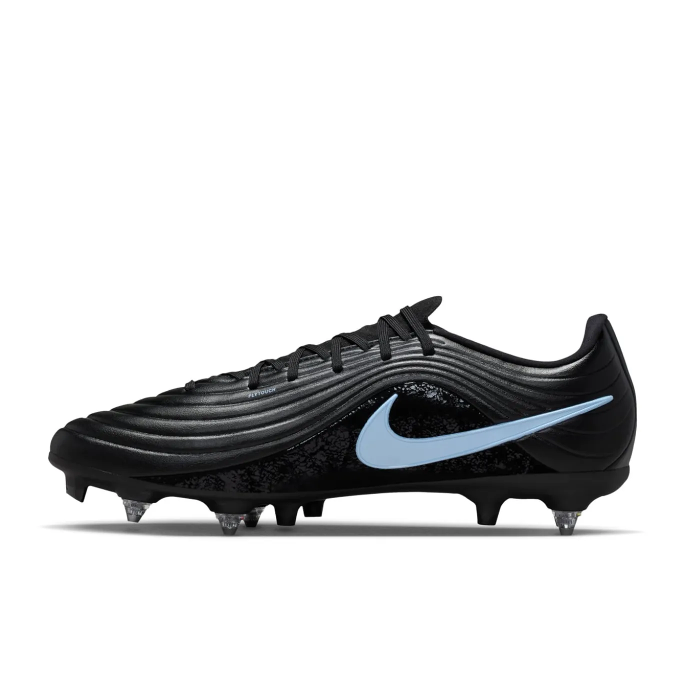 Nike Tiempo Maestro Academy IJzeren-Nop Voetbalschoenen (SG) Anti-Clog Zwart Lichtblauw