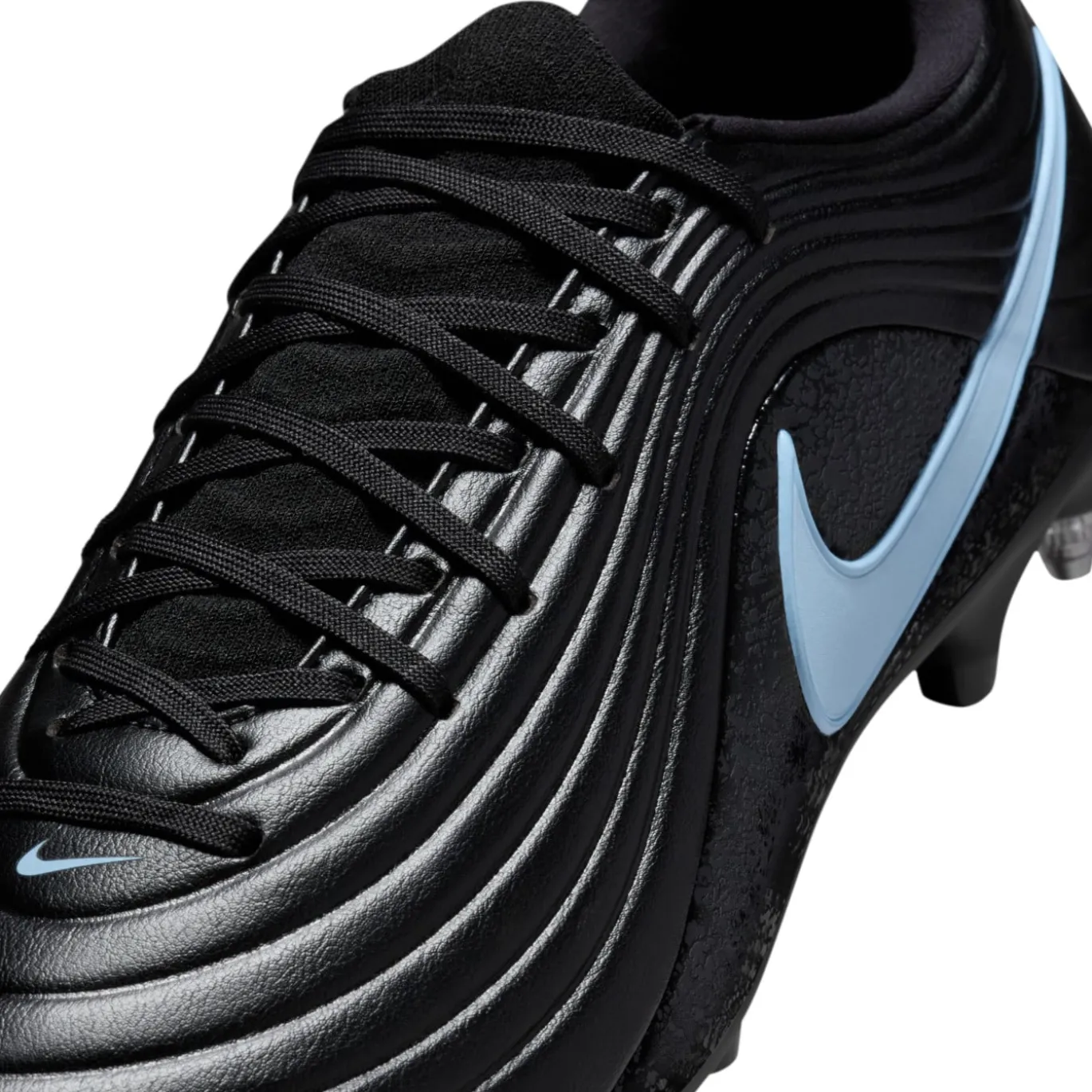 Nike Tiempo Maestro Academy IJzeren-Nop Voetbalschoenen (SG) Anti-Clog Zwart Lichtblauw