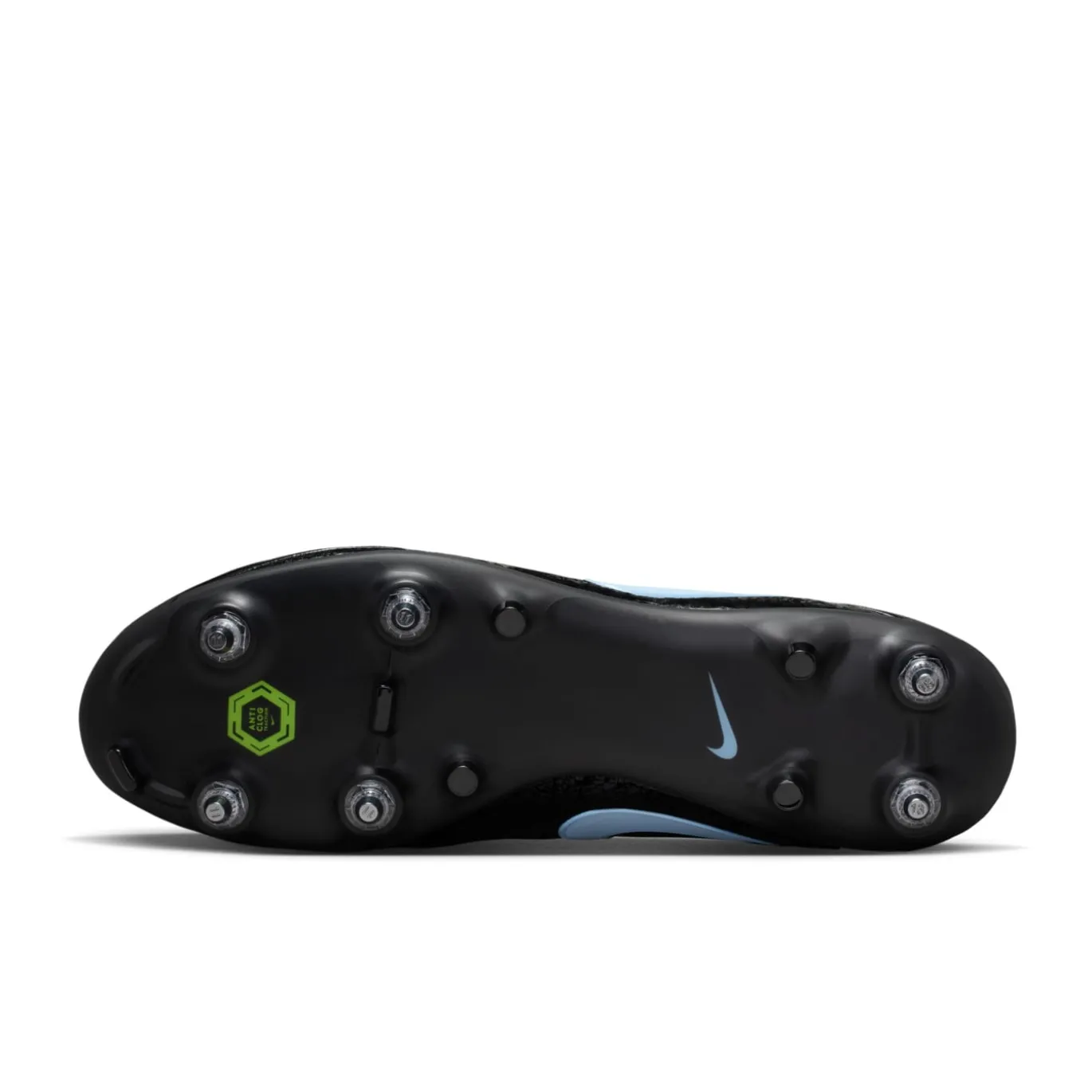 Nike Tiempo Maestro Academy IJzeren-Nop Voetbalschoenen (SG) Anti-Clog Zwart Lichtblauw