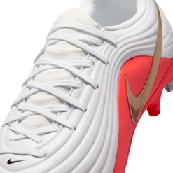 Nike Tiempo Maestro Academy IJzeren-Nop Voetbalschoenen (SG) Anti-Clog Wit Felrood Goud