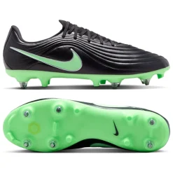 Nike Tiempo Maestro Academy IJzeren-Nop Voetbalschoenen (SG) Anti-Clog Zwart Felgroen Zilvergrijs