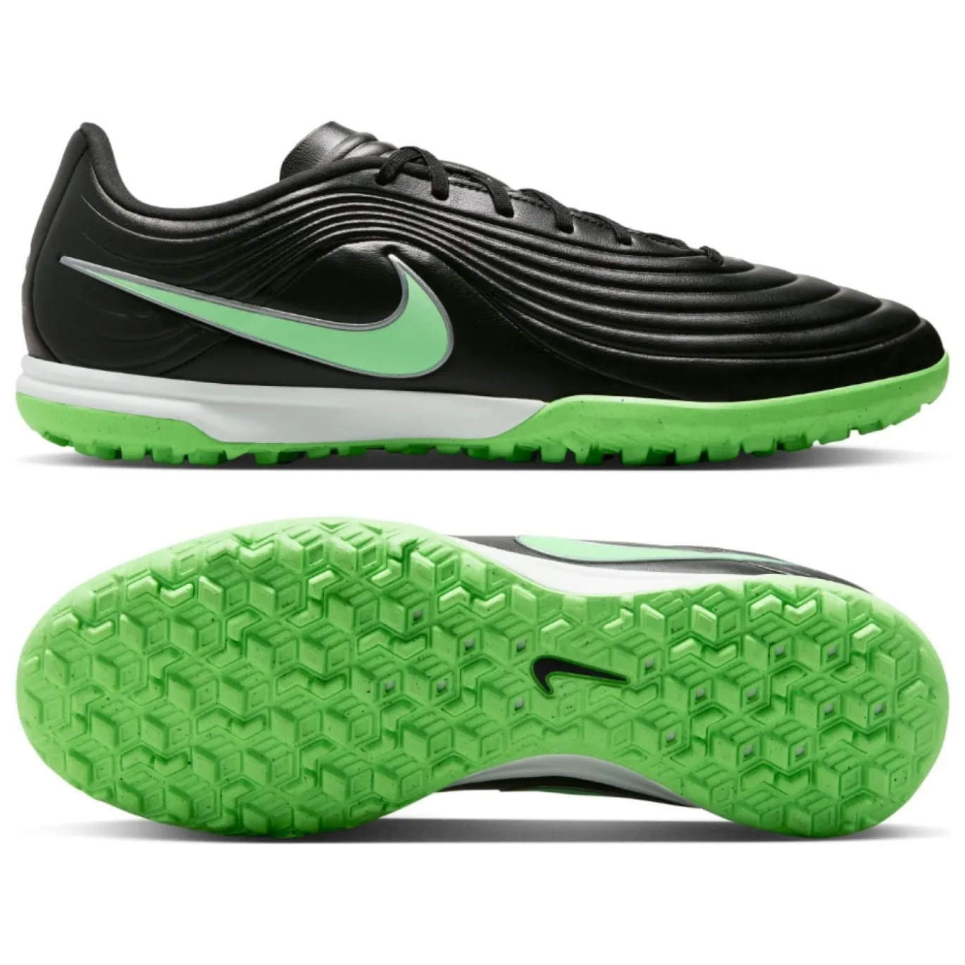 Nike Tiempo Maestro Academy Turf Voetbalschoenen (TF) Zwart Felgroen Zilvergrijs