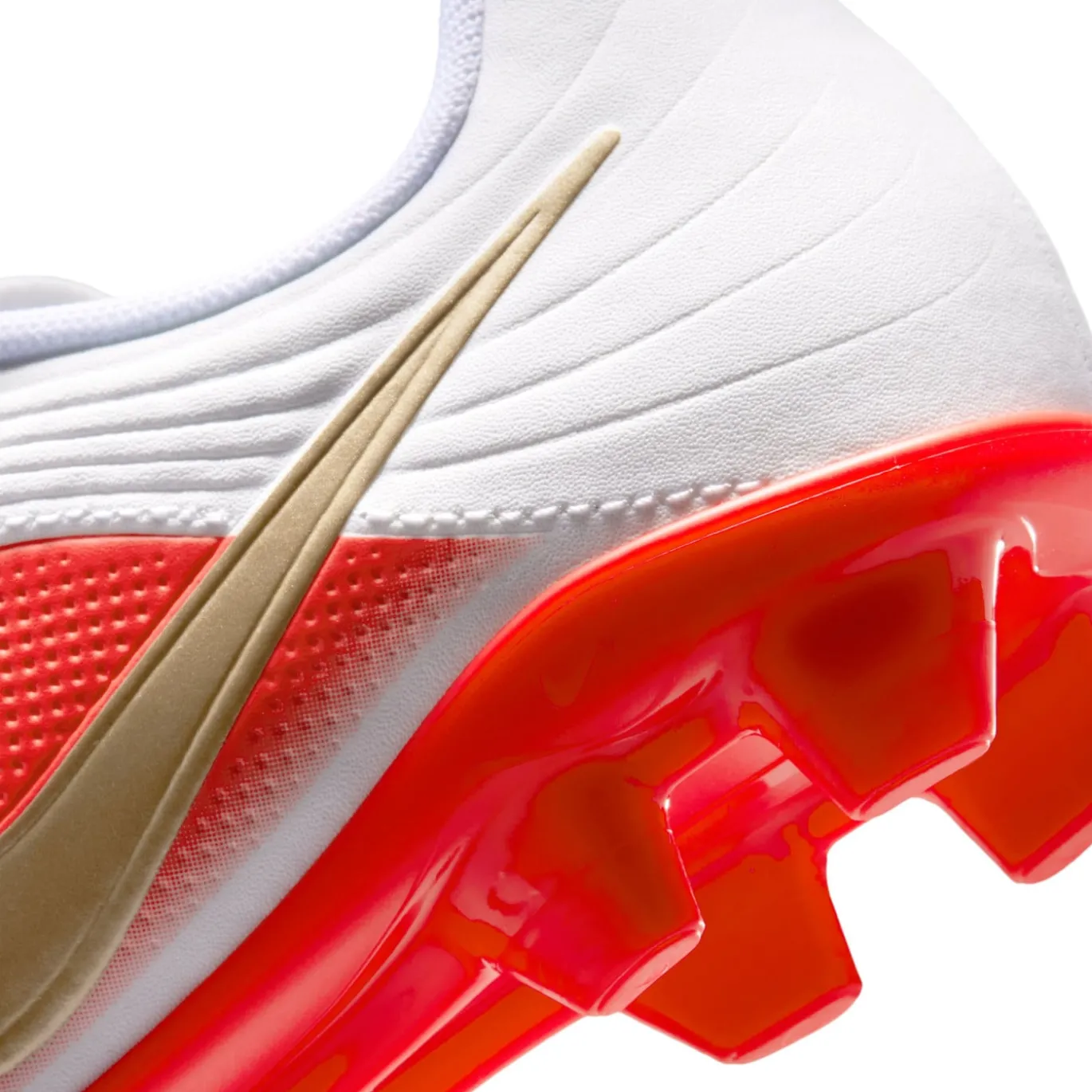 Nike Tiempo Maestro Club Gras / Kunstgras Voetbalschoenen (MG) Kids Wit Felrood Goud