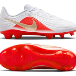 Nike Tiempo Maestro Club Gras / Kunstgras Voetbalschoenen (MG) Kids Wit Felrood Goud