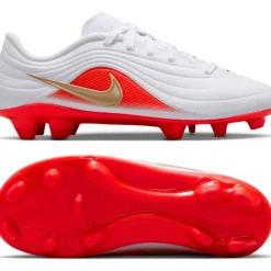 Nike Tiempo Maestro Club Gras / Kunstgras Voetbalschoenen (MG) Peuters/Kleuters Wit Felrood Goud