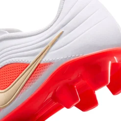 Nike Tiempo Maestro Club Gras / Kunstgras Voetbalschoenen (MG) Peuters/Kleuters Wit Felrood Goud