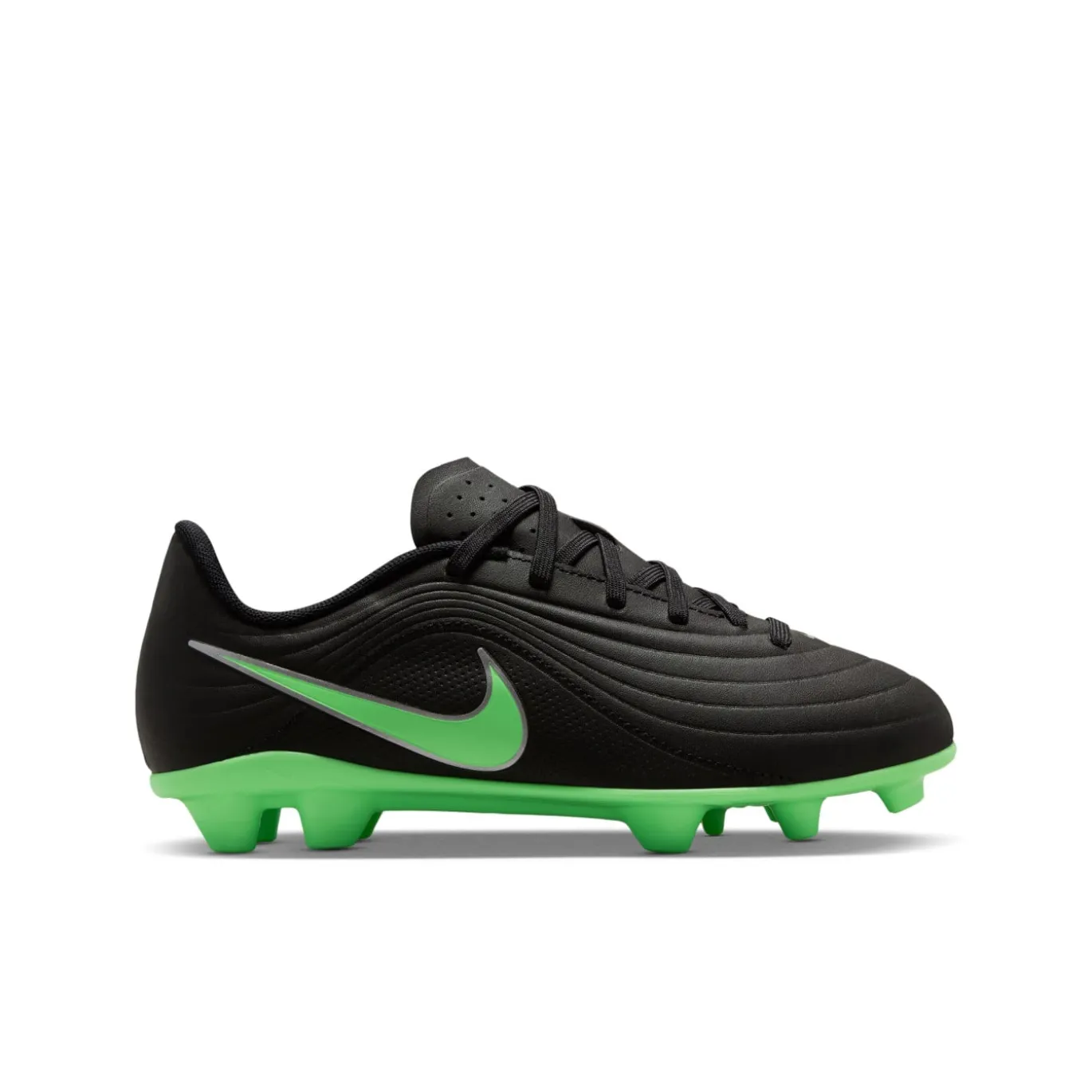 Nike Tiempo Maestro Club Gras / Kunstgras Voetbalschoenen (MG) Kids Zwart Felgroen Zilvergrijs
